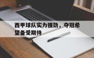开云体育登录-西甲球队实力强劲,夺冠希望备受期待